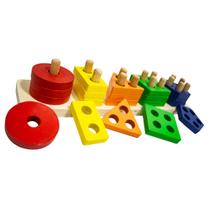 Brinquedo Educativo De Madeira Formas Geométricas - TY360687