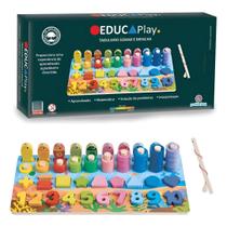 Brinquedo Educativo de Madeira Somar e Brincar Polibrinq Matemática Infantil Brinquedo Educativo de Madeira Somar e Brincar Polibrinq Matemática Infantil