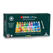 Brinquedo educativo de madeira - tabuleiro somar e brincar bdm28