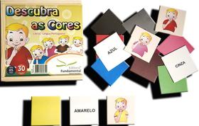 Brinquedo Educativo Descubra As Cores Em Libras 30 Peças Em Madeira