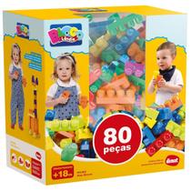 Brinquedo Educativo Didático Infantil Diversão Bebe blocos de montar 80 peças grande