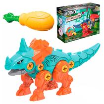 Brinquedo Educativo Dinossauro Articulado Monta E Desmonta Com Chave Inclusa Colorido E Interativo