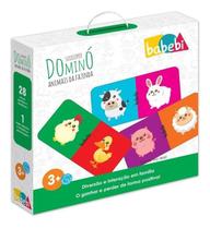 Brinquedo Educativo Dominó Animais Fazenda - Babebi 6017