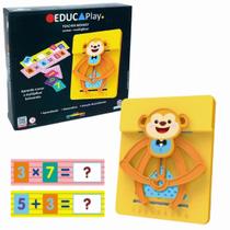Brinquedo Educativo EducaPlay Macaco Professor Aprenda Somar