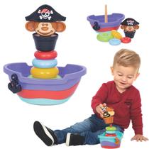Brinquedo Educativo Empilha Baby Pirata Bebê Didatico Presente Menino Menina Pedagógico