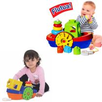 Brinquedo Educativo Encaixe Bebê Barco Didático Pedagogico Atividades