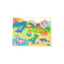 Brinquedo Educativo Encaixe com Pinos Dinossauros -Hi Pando