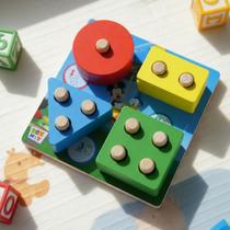Brinquedo Educativo Encaixe Formas Geométricas para Bebês Criativo Pedagógico Mickey Minnie