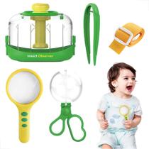 Brinquedo Educativo Exploração Natureza De Insetos com lupa E Pinça