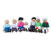 Brinquedo Educativo Familia Terapêutica Branca Em Mdf 7 Personagens - CARLU - CARLU BRINQUEDOS