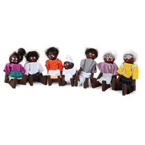 Brinquedo Educativo Familia Terapeutica Negra Mdf 7 Personagens - CARLU BRINQUEDOS