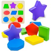 Brinquedo Educativo Formas Geométricas Peças Em Madeira Colorido Pedagógico