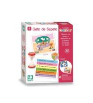 Brinquedo Educativo Gato de Sapato 30 Cartas Desenvolve Linguagem
