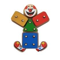 Brinquedo Educativo Geométrico Palhacinho Pedagógico Colorido 20 Peças