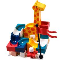Brinquedo Educativo Girafa Blocos de Montar 55 Peças