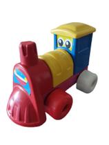 Brinquedo Educativo Infantil Bloco De Montar Encaixar Trenzinho