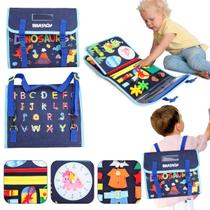 Brinquedo Educativo Infantil Brastoy Maleta de Atividades Aprendizados Pedagógica Montessori Sensorial Diversão para Bebês Crianças