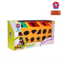 Brinquedo Educativo Infantil Caixa Encaixa Cores Superalegres Conjunto 18 Peças Coordenação Motora - Estrela