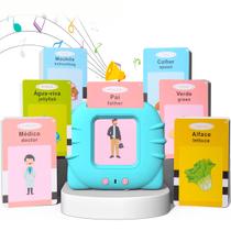 Brinquedo Educativo Infantil Cardkids 224 Palavras Aprender Inglês Português Fala Card Cartão Alfabetização