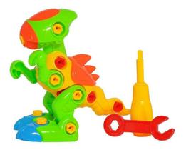 Brinquedo Educativo Infantil Dino Rex Monta e Desmonta com Chavinha