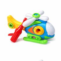 Brinquedo Educativo Infantil Helicóptero Monta e Desmonta com Chavinha 20cm Brinquedo Educativo Infantil Helicóptero Monta e Desmonta com Chavinha 20cm