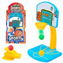 Brinquedo Educativo Infantil Kit Basquete Com Lançador E Bolinhas Para Jogar