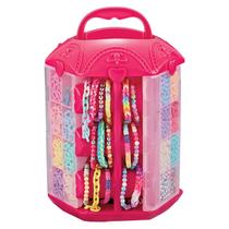 Brinquedo Educativo Infantil Kit Torre Bijuteria Com Tear Cordões E Miçangas Variadas