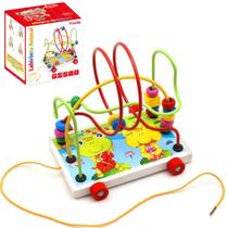 Brinquedo Educativo Infantil Labirinto De Carro Madeira Com Formas Coordenação Motora Pedagógico Montessori Tea Autismo Kizumba