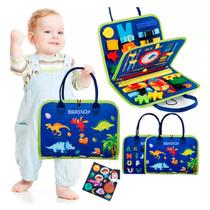 Brinquedo Educativo Infantil Maleta de Atividades Aprendizados Pedagógica Montessori Sensorial Diversão para Bebês Crianças