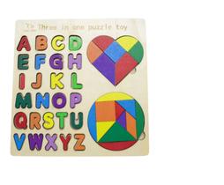 Brinquedo Educativo Infantil Montessori Abc Puzzle Madeira Brinquedo Educativo Infantil Montessori Abc Puzzle Madeira