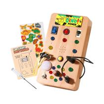 Brinquedo Educativo Infantil Montessori Com Luz LED, Painel De Atividades Com Simulação De