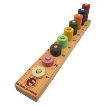Brinquedo educativo infantil sequência Unidade mdf 9 cores
