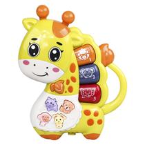 Brinquedo Educativo infantil Teclado Girafinha Musical com Músicas e Sons de Animais