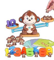 Brinquedo Educativo Jogo Balança Numérica Matemática Macaco - POLIBRINQ
