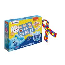 Brinquedo Educativo Jogo Sequência Lógica Blues Clues - Xalingo - Indicado Também P/ Autista