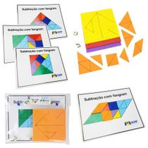 Brinquedo Educativo Jogo Subtração Com Tangram Ensino Fundamental I - A063