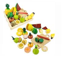 Brinquedo educativo Kit 11 Frutas com corte Faca Caixa Tabua