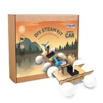 Brinquedo Educativo Kit de Robótica STEM Montagem Carro Anfíbio MDF