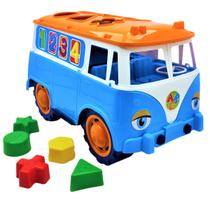 Brinquedo Educativo Kombi Carrinho Peças de Montar Interativo Kombica Kendy - BRINQUEDO EDUCATIVO KOMBICA KENDY MONTAR