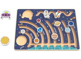 Brinquedo Educativo Labirinto Infantil Sistema Solar em Madeira Brinquedo Educativo Labirinto Infantil Sistema Solar em Madeira