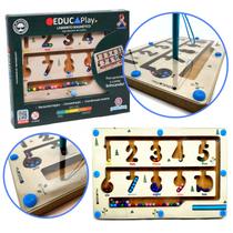 Brinquedo Educativo Labirinto Magnético Madeira Infantil