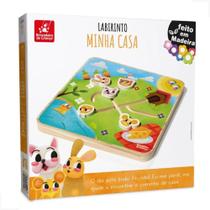 Brinquedo Educativo Labirinto - Minha Casa - Em Madeira - BRINCADEIRA DE CRIANÇA