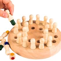 Brinquedo Educativo Madeira Jogo Memória Infantil Didático colorido com dado novidade diversão Brinquedo Educativo Madeira Jogo Memória Infantil Didático colorido com dado novidade diversão
