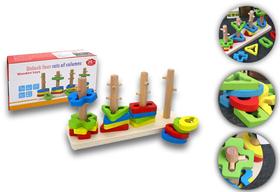 Brinquedo Educativo Madeira Montessori Peças de encaixe