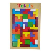 Brinquedo Educativo Madeira Quebra Cabeça Tangram Tetris