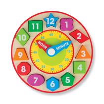 Brinquedo educativo Melissa & Doug Shape Sorting Clock Wood