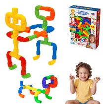 Brinquedo Educativo Montar Conekt 100 Peças Encaixe Tubos