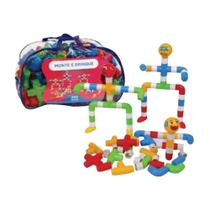 Brinquedo Educativo Monte e Brinque 200 Unidades com Sacola Sonho de Criança Brinquedo Educativo Monte e Brinque 200 Unidades com Sacola Sonho de Criança