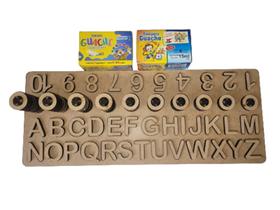 Brinquedo Educativo Montessori Alfabeto Com Kit De Pintura