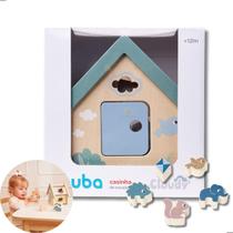 Brinquedo Educativo Montessori Casinha Azulclaro de Encaixe Pedagógico para Crianças Brinquedo Educativo Montessori Casinha Azulclaro de Encaixe Pedagógico para Crianças